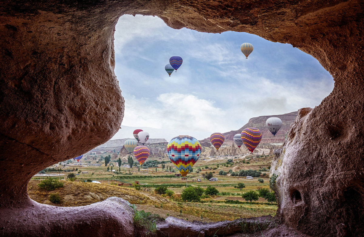 Cappadocia landscape from a balloon